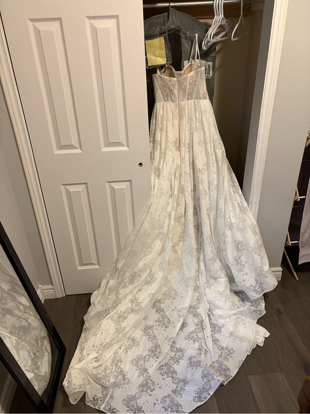 Calla Blanche Strapless Lace Wedding Gown - Picture 4 of 5